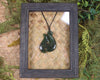 Framed Kawakawa Pounamu Matau - NZ Greenstone