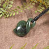 Twist or Pikorua carved from Hapopo Pounamu - NZ Greenstone