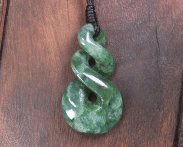 Twist carved from Kawakawa Pounamu - NZ Greenstone
