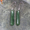 Roimata or Teardrop earrings carved from Kawakawa Pounamu - NZ Greenstone