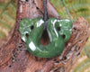 Pekapeka Pendant carved from Hapopo Pounamu - NZ Greenstone