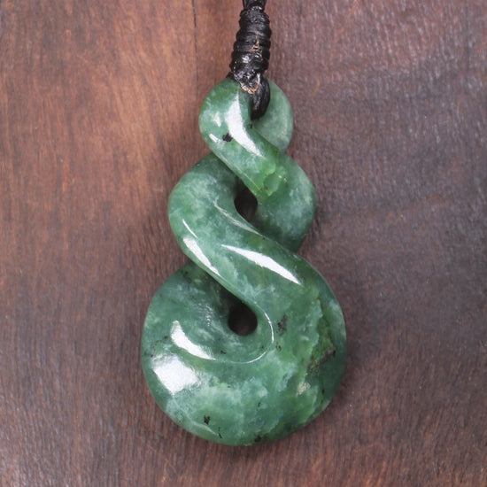 Twist carved from Kawakawa Pounamu - NZ Greenstone