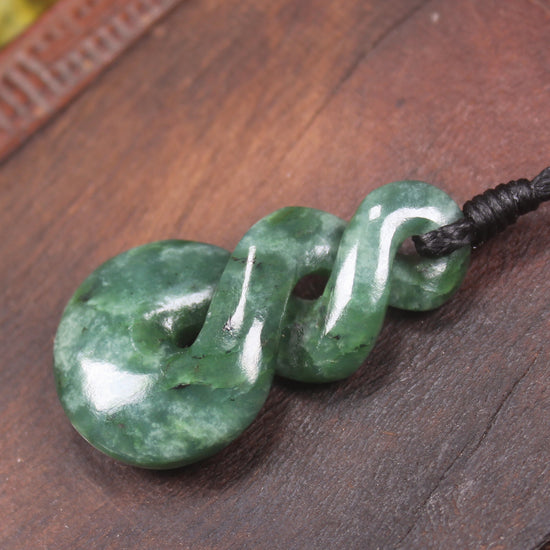 Twist carved from Kawakawa Pounamu - NZ Greenstone