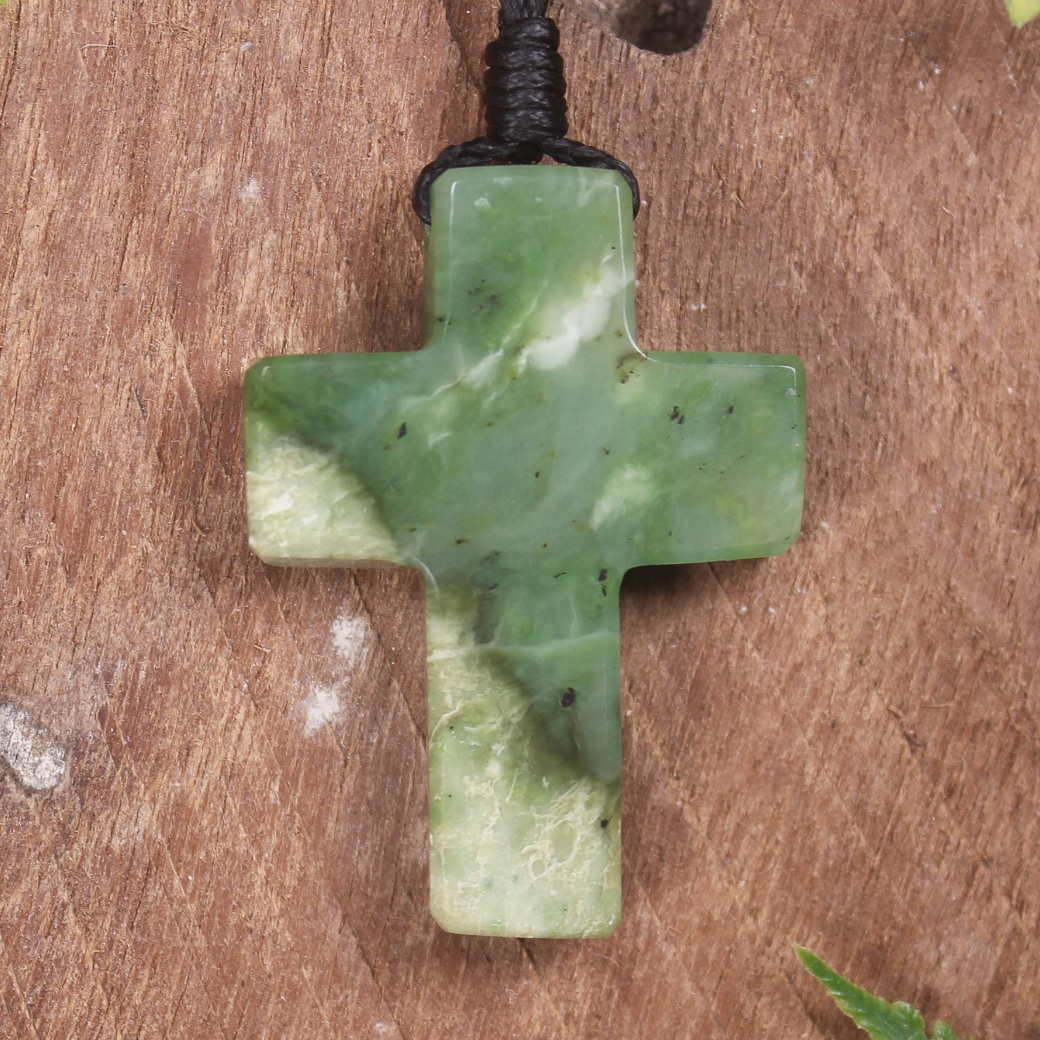 NZ Greenstone Cross pendant 