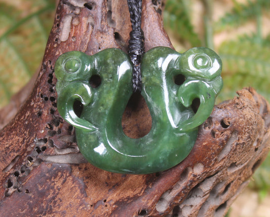 Pekapeka Pendant carved from Hapopo Pounamu - NZ Greenstone