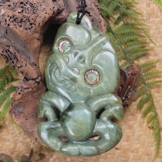 Hei Tiki carved from Inanga Pounamu - NZ Greenstone