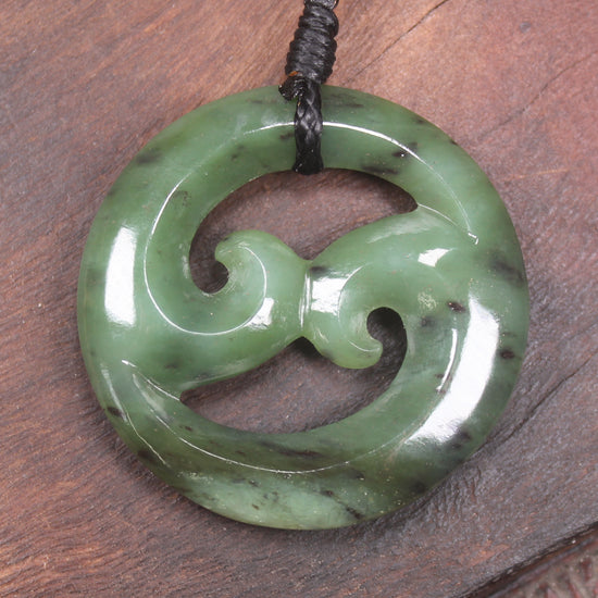 Koru carved from Hapopo Pounamu - NZ Greenstone