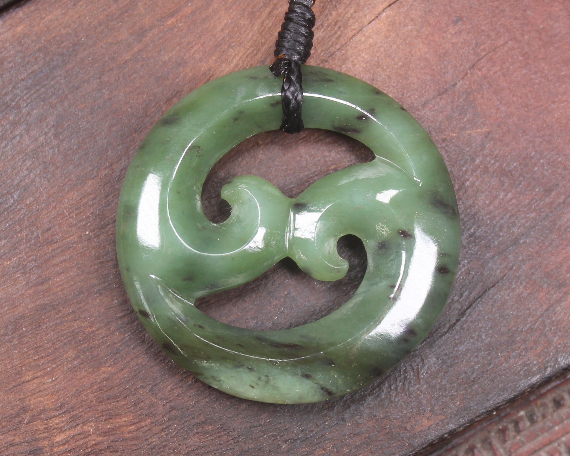 Koru carved from Hapopo Pounamu - NZ Greenstone