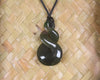 Framed Rimu Pounamu Twist Pendant - NZ Greenstone