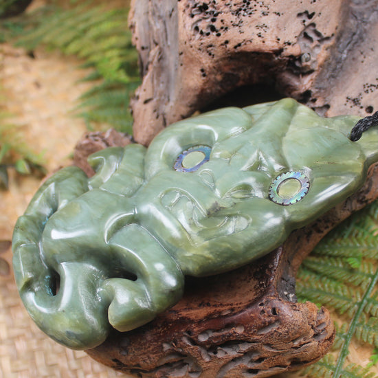 Hei Tiki carved from Inanga Pounamu - NZ Greenstone