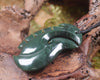 Hei Matau or Fish Hook carved from Kawakawa Pounamu - NZ Greenstone
