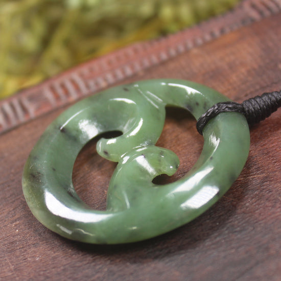 Koru carved from Hapopo Pounamu - NZ Greenstone