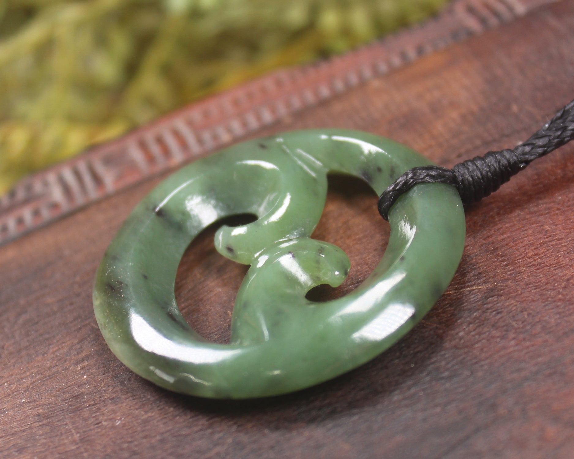 Koru carved from Hapopo Pounamu - NZ Greenstone