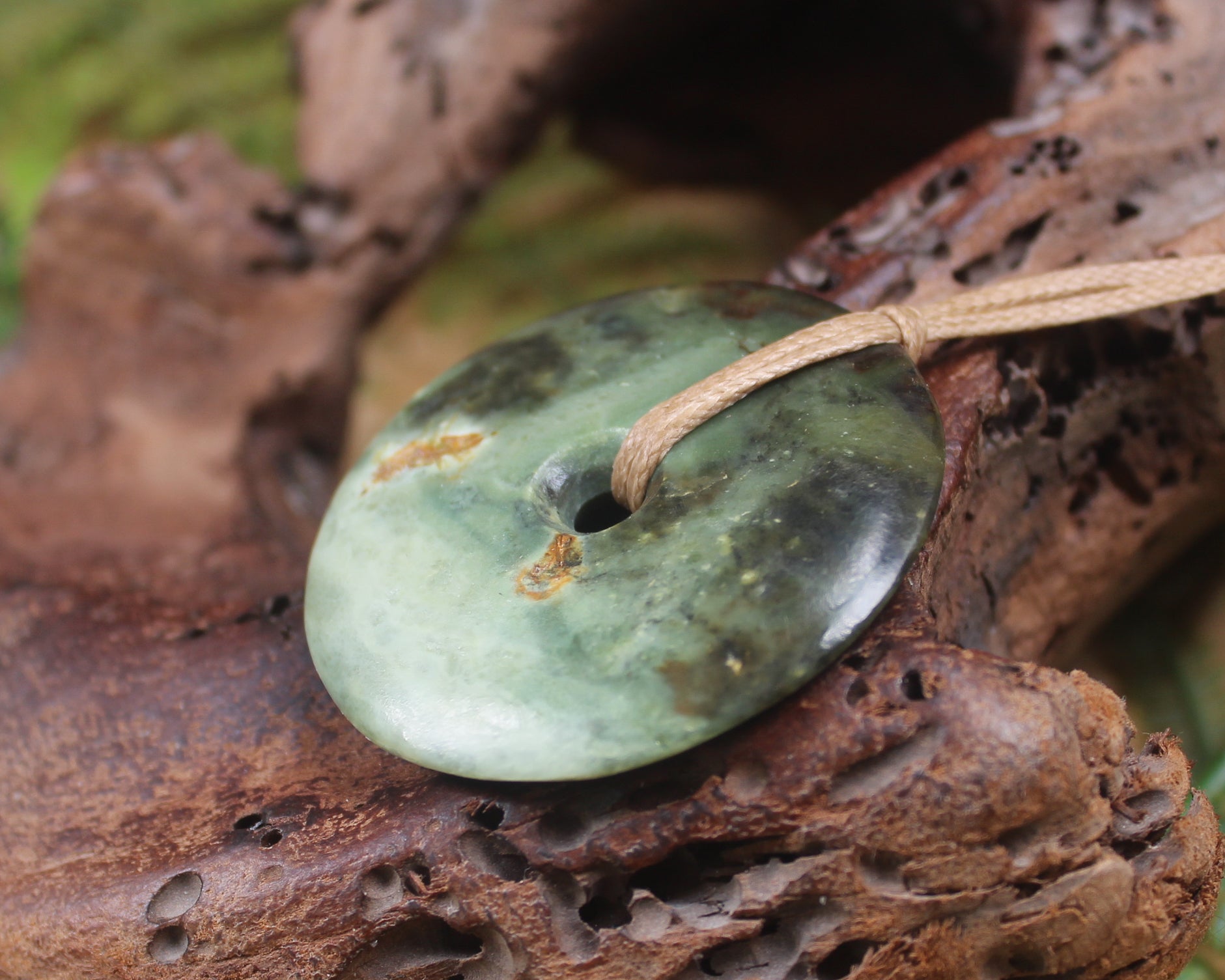 Porowhita carved from Rimu Pounamu - NZ Greenstone
