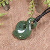 Twist or Pikorua carved from Hapopo Pounamu - NZ Greenstone