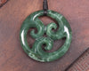 Koru pendant carved from Kawakawa Pounamu - NZ Greenstone
