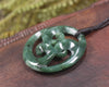 Koru pendant carved from Kawakawa Pounamu - NZ Greenstone