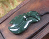 Hei Matau or Fish Hook carved from Kawakawa Pounamu - NZ Greenstone