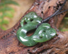 Pekapeka Pendant carved from Hapopo Pounamu - NZ Greenstone