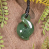 Twist or Pikorua carved from Hapopo Pounamu - NZ Greenstone