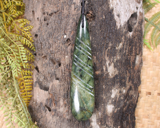 Rimu Pounamu Roimata Pendant - NZ Greenstone
