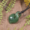 Twist or Pikorua carved from Hapopo Pounamu - NZ Greenstone