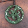Koru pendant carved from Kawakawa Pounamu - NZ Greenstone