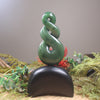 Twist Sculpture carved from Kawakawa Pounamu - NZ Greenstone