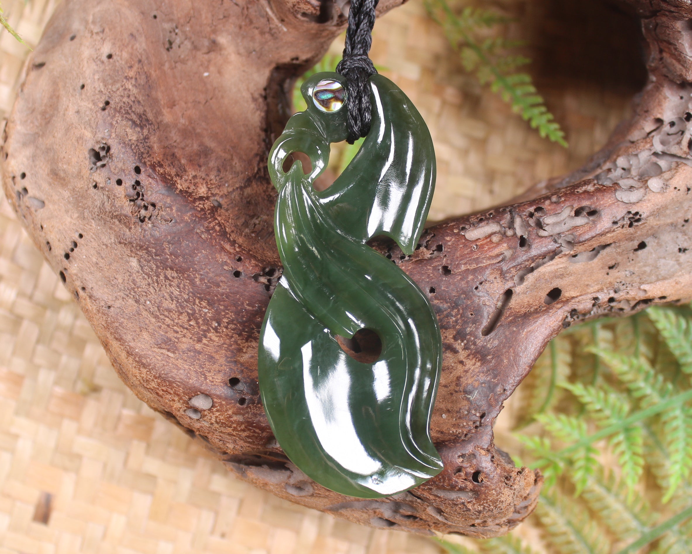 Manaia carved from Inanga Pounamu - NZ Greenstone