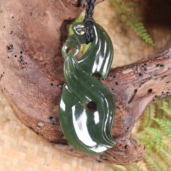 Manaia carved from Inanga Pounamu - NZ Greenstone