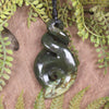 Rimu Pounamu Koru Twist Pendant - NZ Greenstone