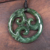 Koru pendant carved from Kawakawa Pounamu - NZ Greenstone