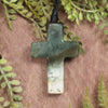NZ Greenstone Cross pendant 