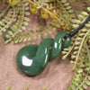 Twist or Pikorua carved from Hapopo Pounamu - NZ Greenstone