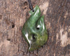 Hei Matau or Fish Hook carved from Hapopo Pounamu - NZ Greenstone