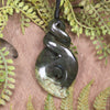 Rimu Pounamu Koru Twist Pendant - NZ Greenstone