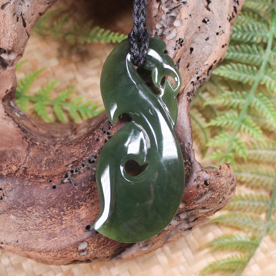 Manaia carved from Inanga Pounamu - NZ Greenstone