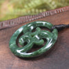 Koru pendant carved from Kawakawa Pounamu - NZ Greenstone