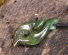 Hei Matau or Fish Hook carved from Hapopo Pounamu - NZ Greenstone