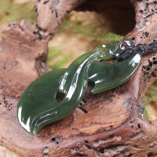 Manaia carved from Inanga Pounamu - NZ Greenstone