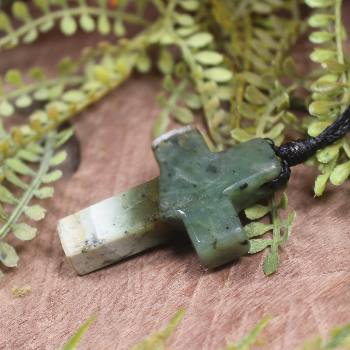 NZ Greenstone Cross pendant 