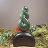 Twist Sculpture carved from Kawakawa Pounamu - NZ Greenstone