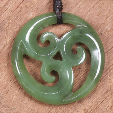 Koru carved from Hapopo Pounamu - NZ Greenstone