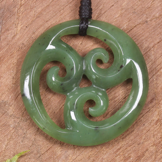 Koru carved from Hapopo Pounamu - NZ Greenstone
