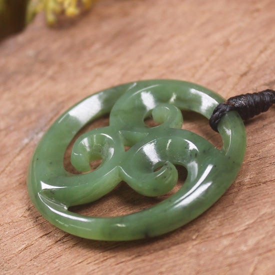 Koru carved from Hapopo Pounamu - NZ Greenstone