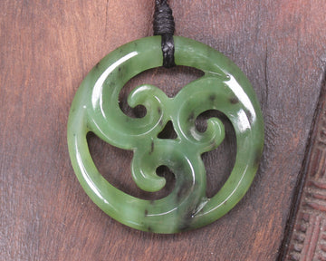 Koru carved from Hapopo Pounamu - NZ Greenstone