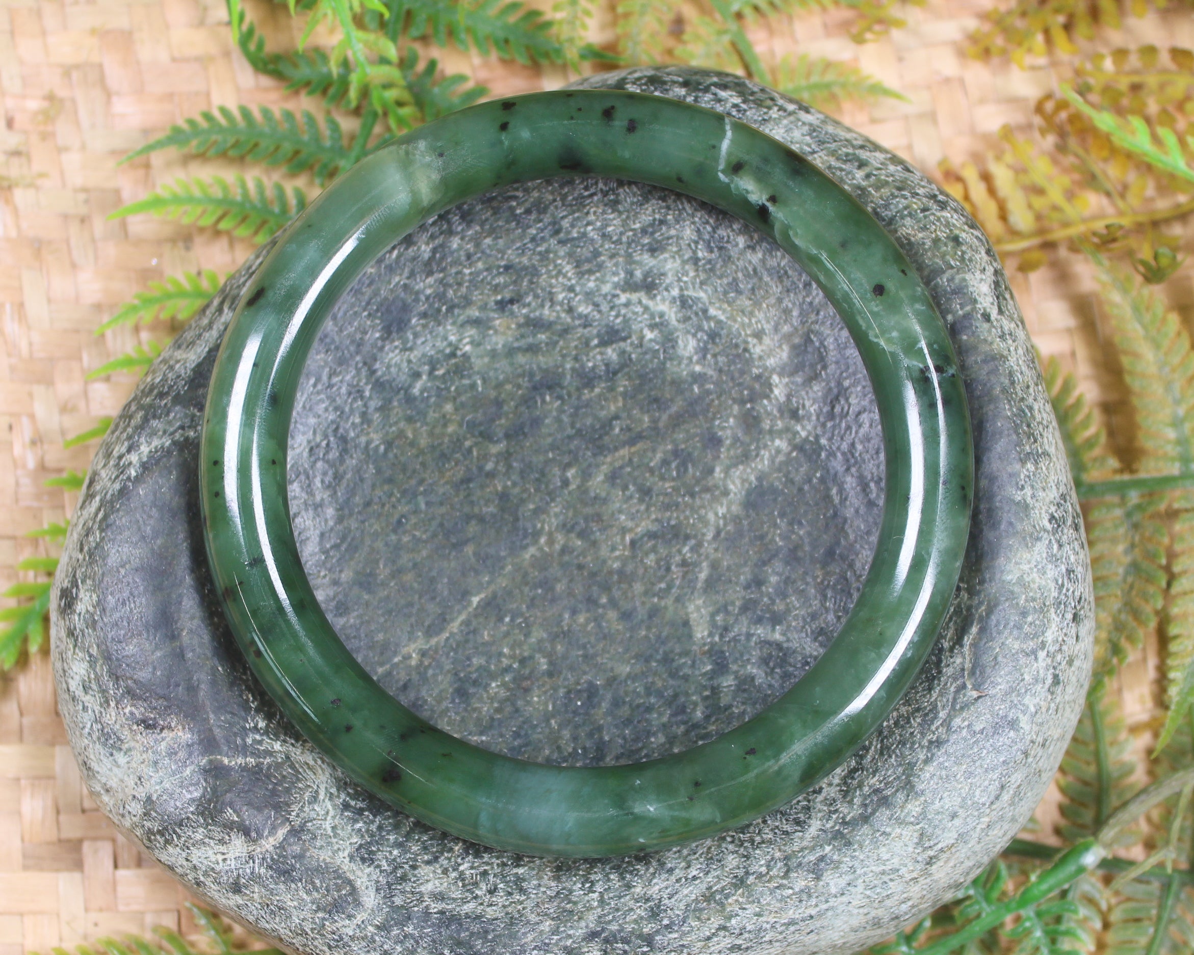 Bangle carved from Hapopo Pounamu - NZ Greenstone