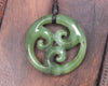 Koru carved from Hapopo Pounamu - NZ Greenstone
