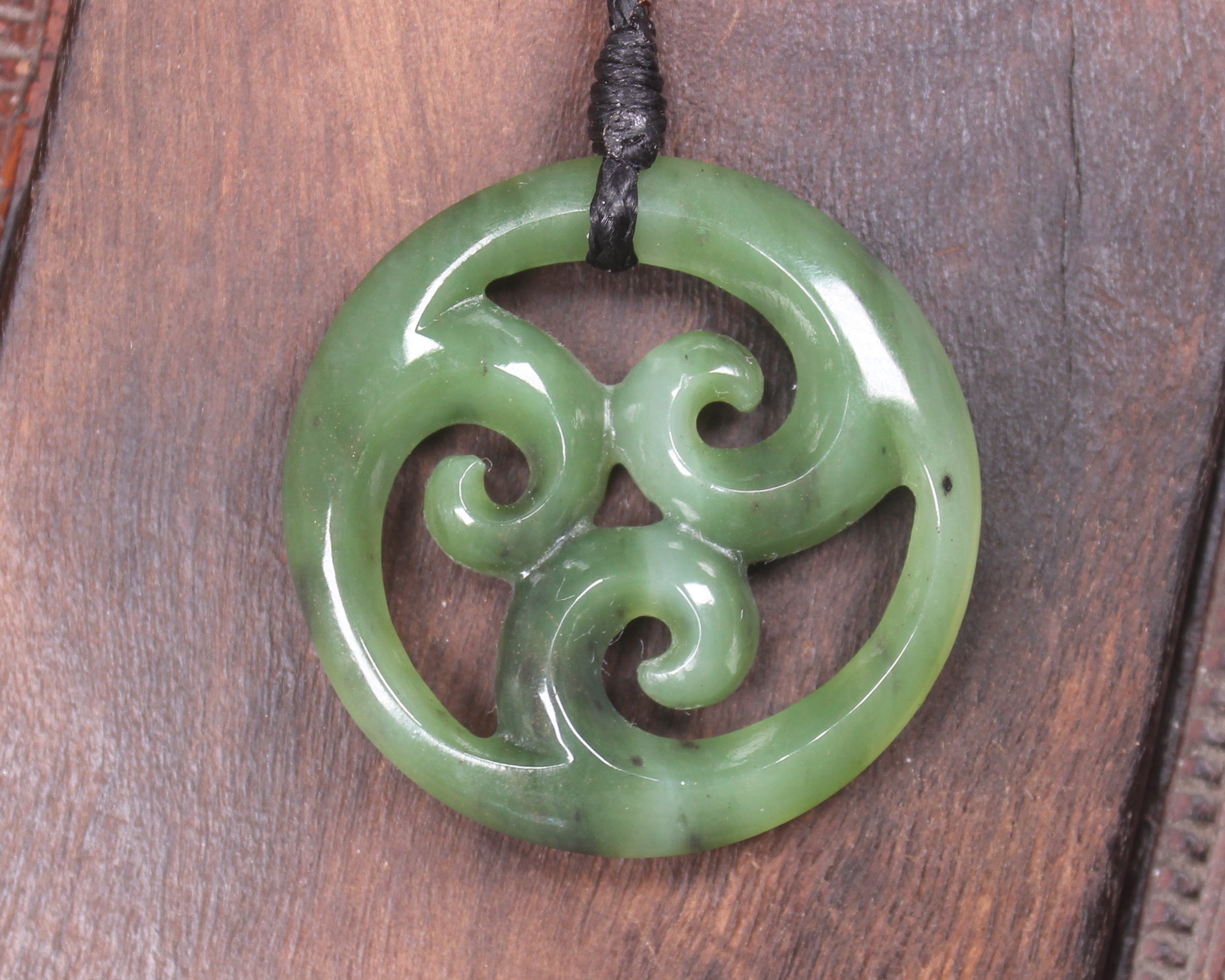 Koru carved from Hapopo Pounamu - NZ Greenstone