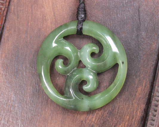 Koru carved from Hapopo Pounamu - NZ Greenstone